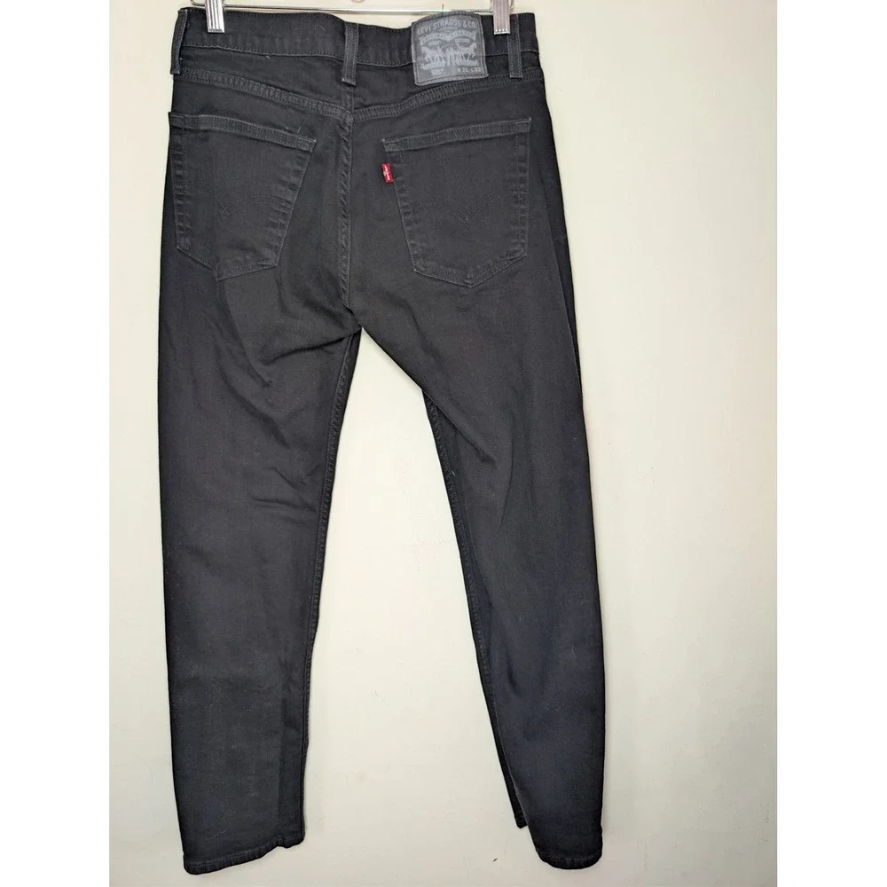 Levi‎ Strauss 505 Regular Fit Mens Black Jeans W31 L32 Stretch actual 31x31